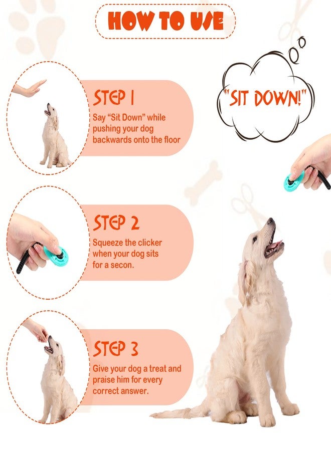 Kigeli 30 Pcs Dog Training Clicker for Pet with Wrist Strap Dog Cat Bird Clicker Puppy Training Supplies for Dogs Cats Horses Birds Behavioral Coaching Accessories (Multicolor) - Image 2